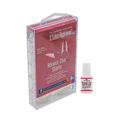 Advance Clear® Stiletto Nail Tips (AKA Almond)