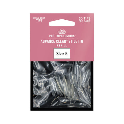 Advance Clear® Stiletto Nail Tips (AKA Almond)