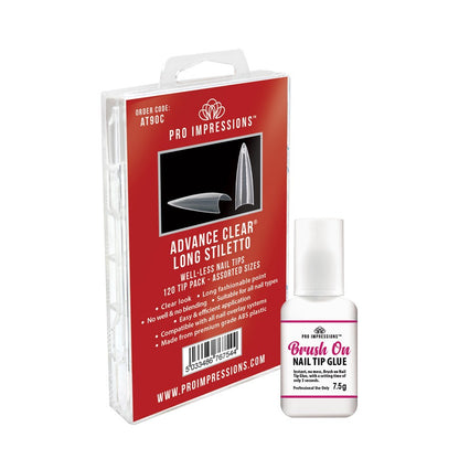 Advance Clear® Long Stiletto Nail Tips