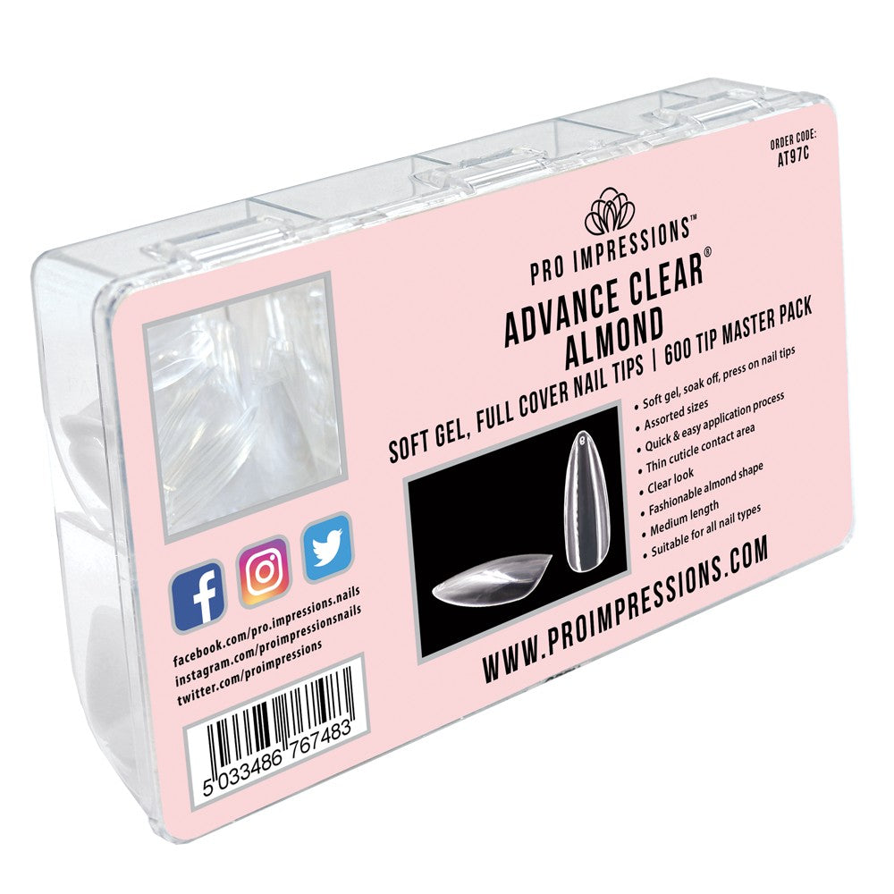 Advance Clear® Almond Full Cover Nail Tips