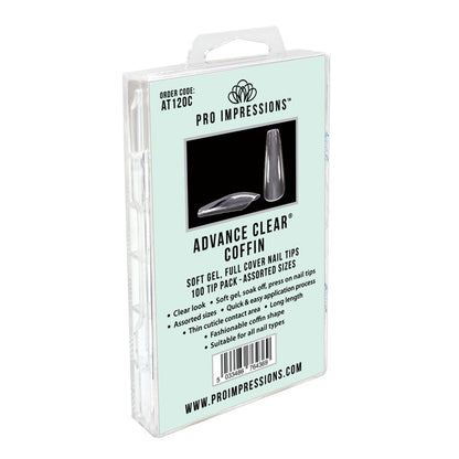 Advance Coffin®  Soft Gel, Full Cover, Press on Nail Tips