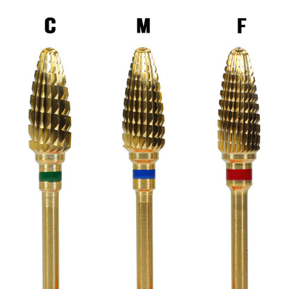 Gold Carbide - Large Cone E-File Nail Drill Bit