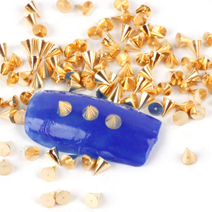 Gold Metal Spikes - 2mm