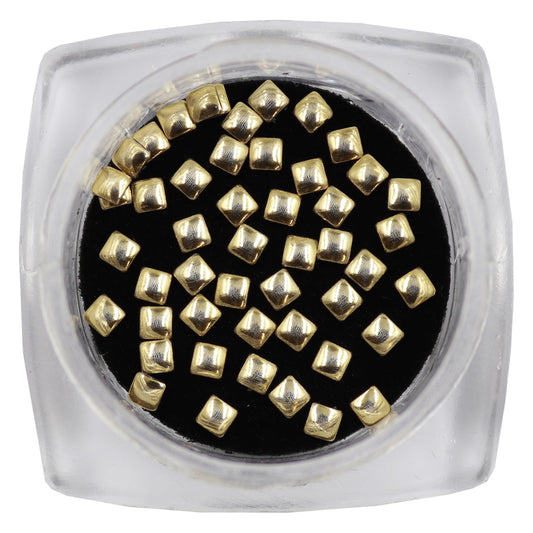 Gold Square Metal Studs - 2mm