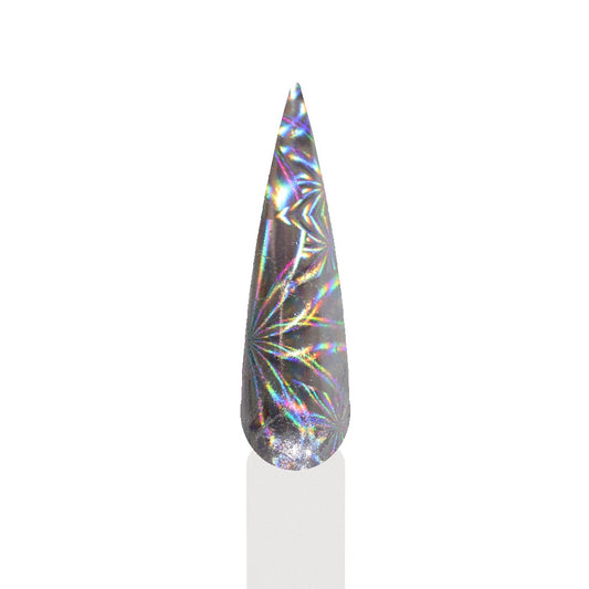 Nail Art Transfer Foil - Holographic Silver Firework