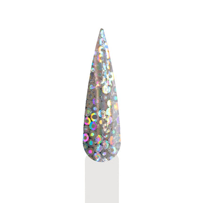 Nail Art Transfer Foil - Holographic Silver Dots