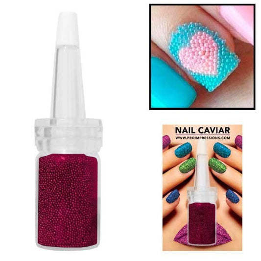 Magenta Nail Beads - 14g