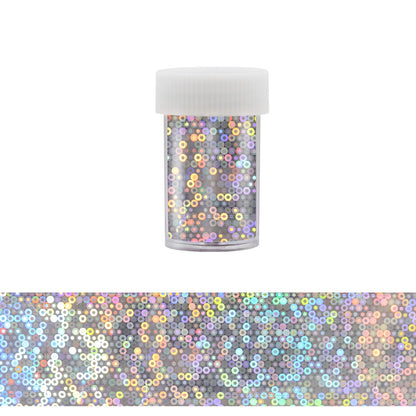Nail Art Transfer Foil - Holographic Silver Dots