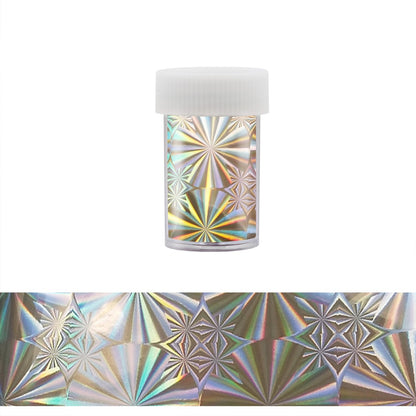 Nail Art Transfer Foil - Holographic Silver Firework
