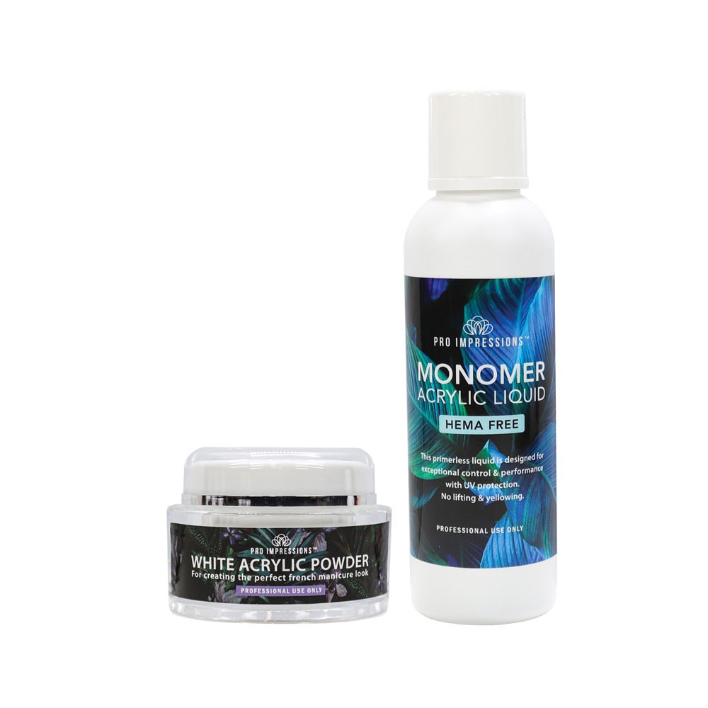 White Acrylic Powder - (Various Sizes)