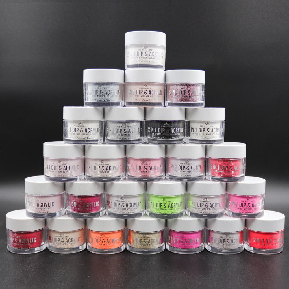 2 In 1 Dip & Acrylic Powder - Whole Collection of 39 Powders
